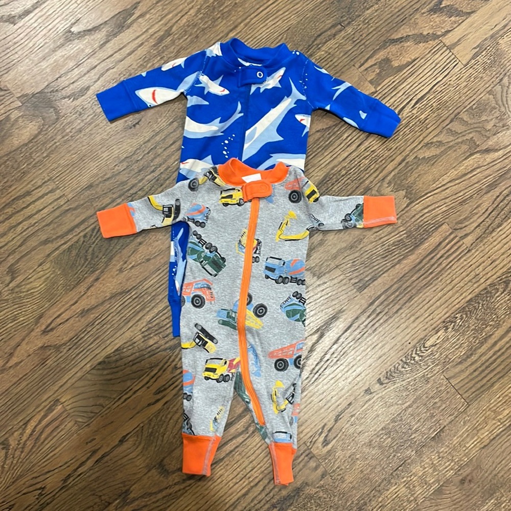 Hanna Anderson Footless PJs - 50cm - US 0-3 Months